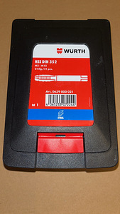 WÜRTH набор метчиков 3.типовой HSS DIN 352 M3- M12 /21 шт. (1 фото из 4)