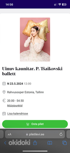 2 piletit balletile "Uinuv kaunitar" (foto #1)