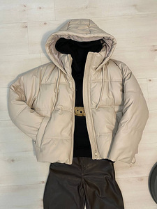 Зимняя кожаная куртка Zara
