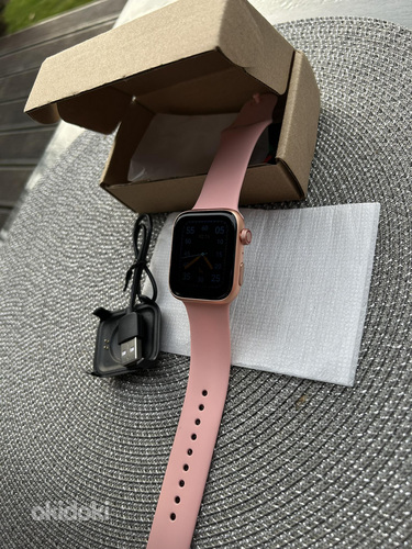 Новый! Умные часы/умные часы с розовым/белым/синим ремешком (фото #2)