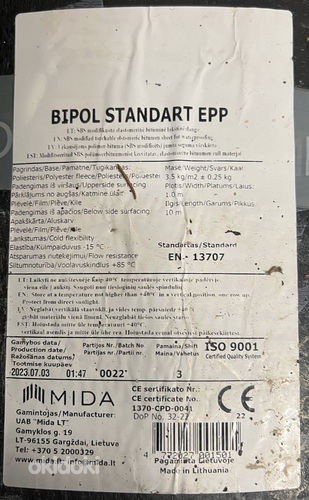 Aluskate SBS Bipol EPP 3,5kg 1x10m (foto #2)