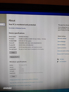Võimekas Lenovo ThinkCentre M720q Tiny, I5, 8GB, 240SSD (2 foto / 2)