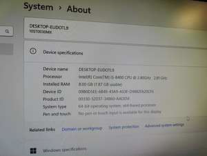 Lenovo Thinkcentre M720s I5-8400, 8GB, 240GBSSD (3 foto / 3)