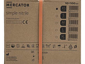Nitriilkindad Mercator® simple nitrile, tumesinine, XL (2 foto / 2)