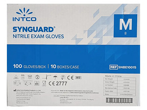 Nitriilkindad Intco Synguard, 100tk/pk must sinine S M L XL (3 foto / 3)