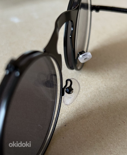 Черные метал. солнцезащитные очки с открывающимися стеклами (фото #7)