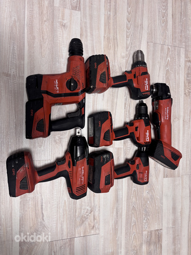 Hilti akukomplektid koos akude ja laadijatega