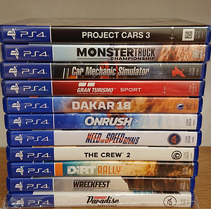 PS4 võidusõidu mängud (rally, simulators, racing) (1 foto / 1)