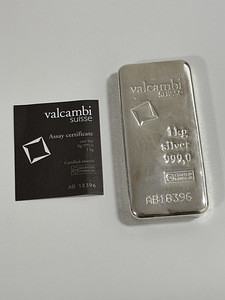 1kg Valcambi investeerimishõbe hõbeplaat hõbekang