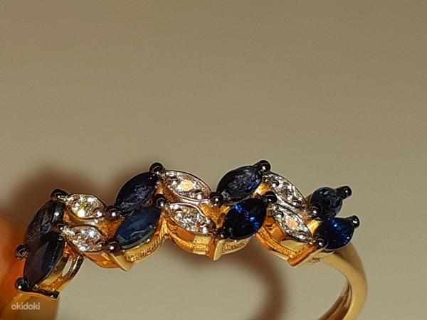 Golden ring with stones / kullast kividega sõrmus (foto #3)