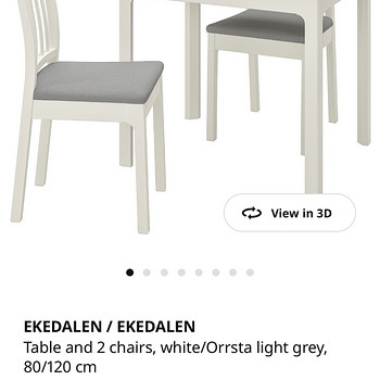 IKEA EKEDALEN söögilaud + 2 tooli