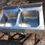 Кухонный аксессуар из нержавеющей стали: стол с двойной мойк (фото #1)