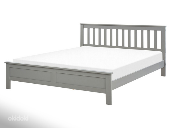 Новая деревянная кровать King Size "MAYENNE" - Серый (фото #2)