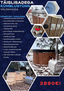 Mulli- ja hüdromassaazisüsteemiga soojustatud Kümblustünn!