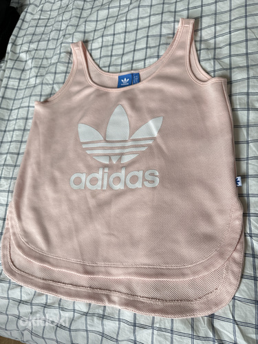 Adidas розовая тренировочная майка (фото #1)