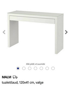 Ikea MALM meigilaud ja peegel (1 foto / 5)