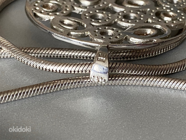 Красивое колье с полудрагоценными камнями. Серебро 925 пробы (фото #3)
