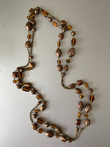 Красивое длинное винтажное ожерелье