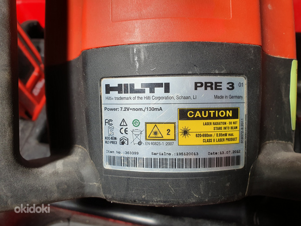 Ротационный лазер - истории Hilti PRE 3 (фото #3)