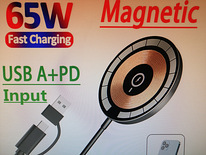Магнитная зарядка max65w новая. в пакете