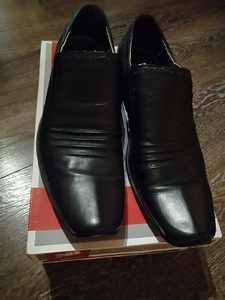 Meeste kingad BLack 100%nahk, v. hea korras pakendis (1 foto / 8)