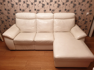 Neiser nahast nurgadiivan, recliner (manuaalne) (1 foto / 2)