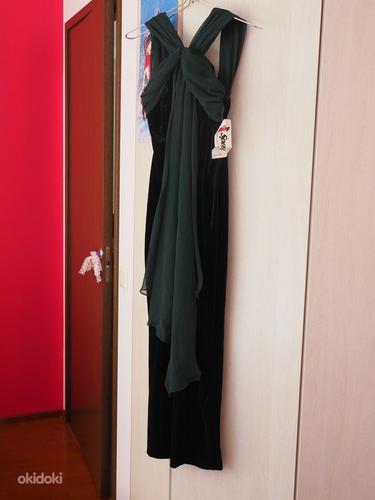 Tumeroheline samet kangast kleit, suurus 38. UUS. (foto #1)
