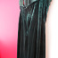 Платье из бархатной ткани, темно-зелёное, размер 38. НОВОЕ. (фото #3)