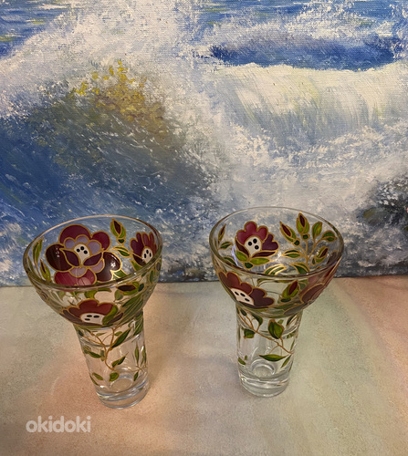 "Vitraažimaal - Lilled" 2 klaasist vaasi (foto #2)