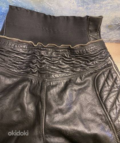 "OPTI" кожаные байкерские брюки, размер XS/S (фото #5)