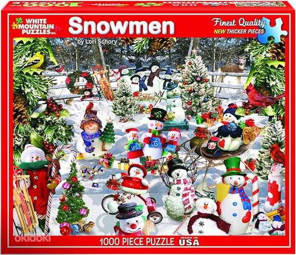 White Mountain puzzles "Snowmen" 1000 (foto #1)