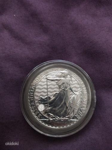Серебряная монета 2 фунта Великобритания 2022 — Британия (фото #2)