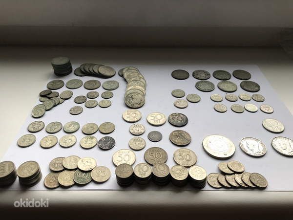 Различные шведские серебряные монеты (фото #10)