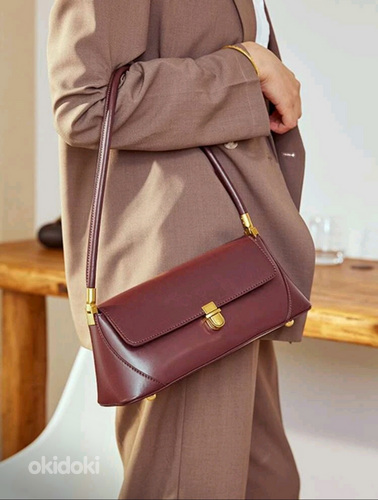 Uus! Stiilne käekott, burgundy brown