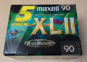 Maxell Chrome звуковая кассета 5 pack Black Magnetite