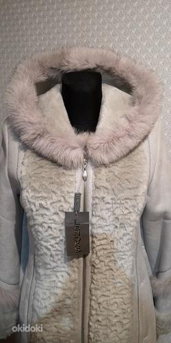 Новое пальто с воротником из натуральной лисы M (фото #3)