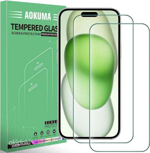 Закаленное стекло AOKUMA для iPhone 15 Plus/15 Pro Max 2шт (фото #3)