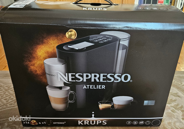 Капсульная кофемашина Krups Nespresso Atelier, черная (фото #1)