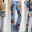 BYBLOS модные джинсы с вышивкой клеш ТРЕНД 2020 (фото #1)