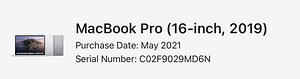 MacBook Pro 2019 16" Space Gray i9 / 16GB RAM / 1TB SSD (8 foto / 8)