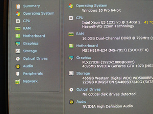 E3-1231v3/H81/16GB RAM/SSD 240GB/GTX1070 8GB Reference (2 foto / 10)