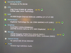 I5-8400/Z390/16GB RAM/SSD 256GB/HDD 500GB/GTX 1660OC 6GB (2 foto / 10)