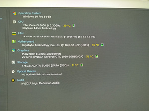 I5-6600/Q170M/16GB RAM/SSD 512GB / GTX 1060 6GB (2 foto / 10)