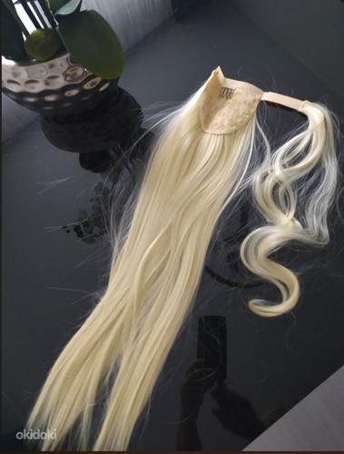 Blond Hobusesaba juuksepikendus pikkus 60 cm Värv: blond 102 (фото #8)