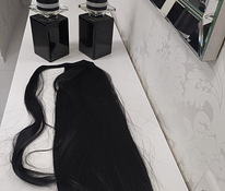 Черный хвост наращивание волос длина 60 см