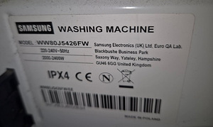Pesumasin Samsung WWW80J5426FW 8kg 1400p/min (6 foto / 6)