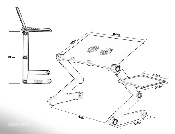 Столик-трансформер для ноутбука с активным охлаждением (фото #4)