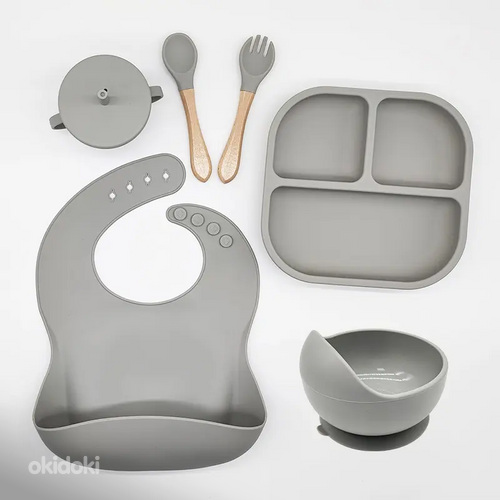 Набор силиконовой посуды (серый) (фото #1)