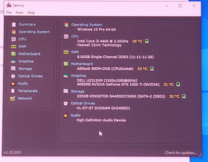 MÄNGUARVUTI 1050 Ti/i5 4460 3.20GHz/8GB RAM/223GB SSD/WIN10 (5 foto / 5)