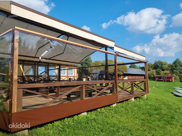 Изготавливаем прозрачные стены для навесов.